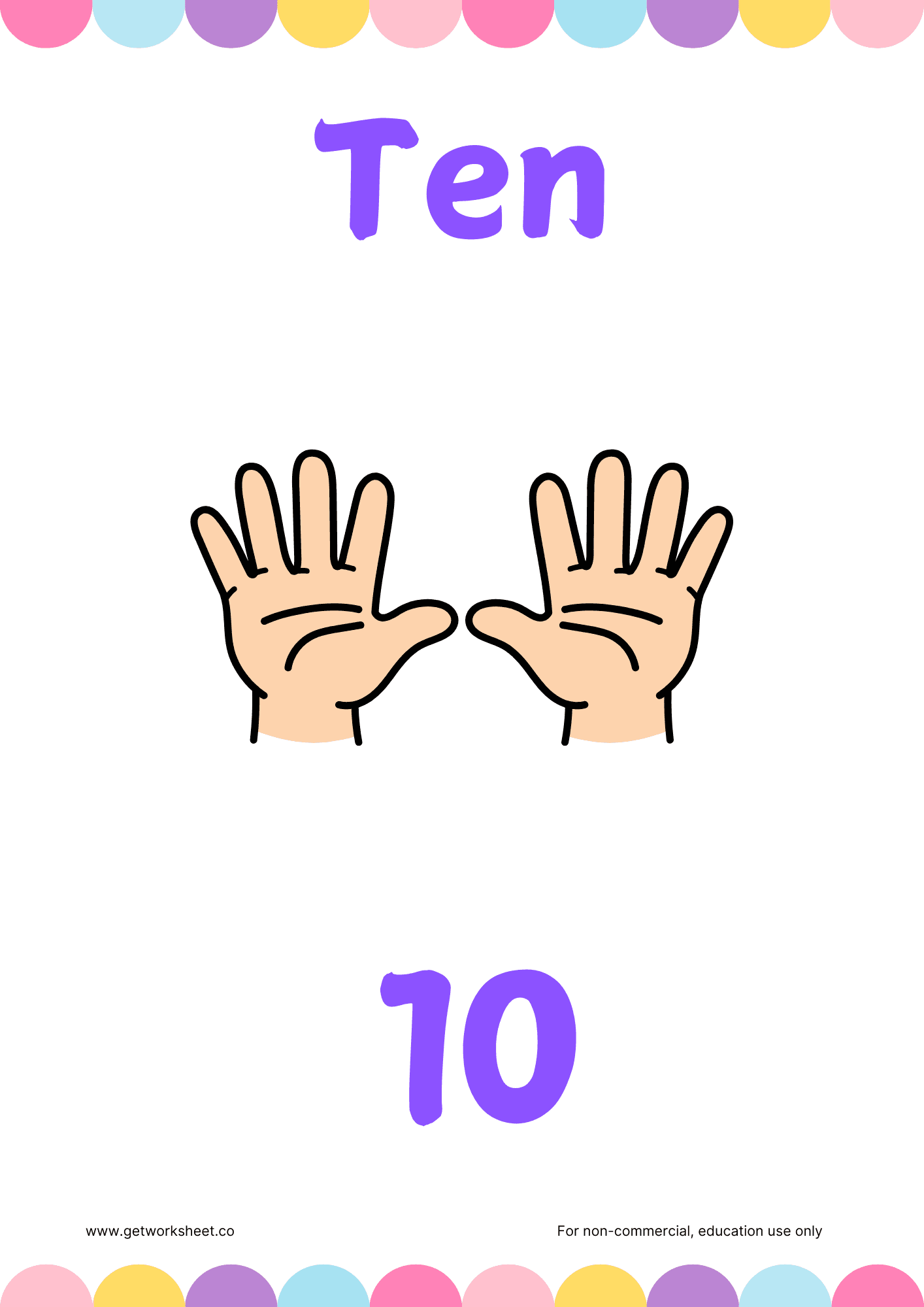 Number flashcards 10