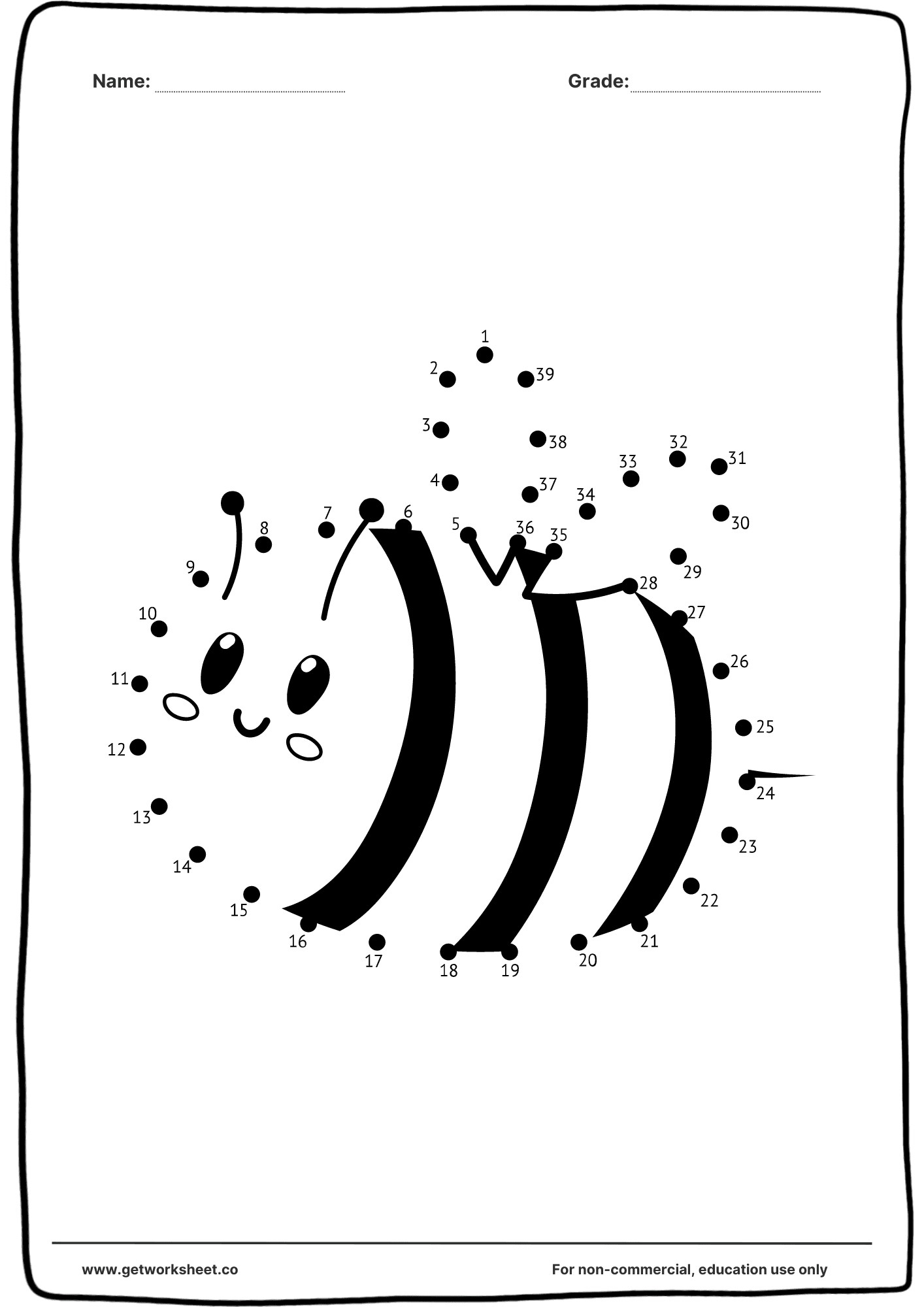 Free connect the dots printable worksheets