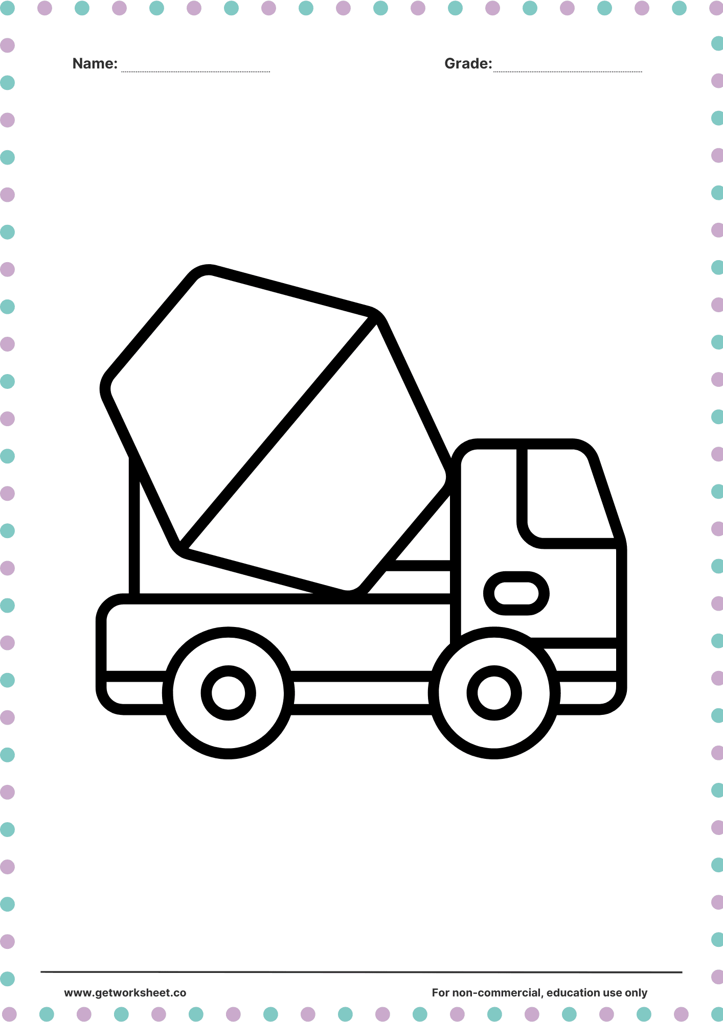 Vehicle coloring page 3