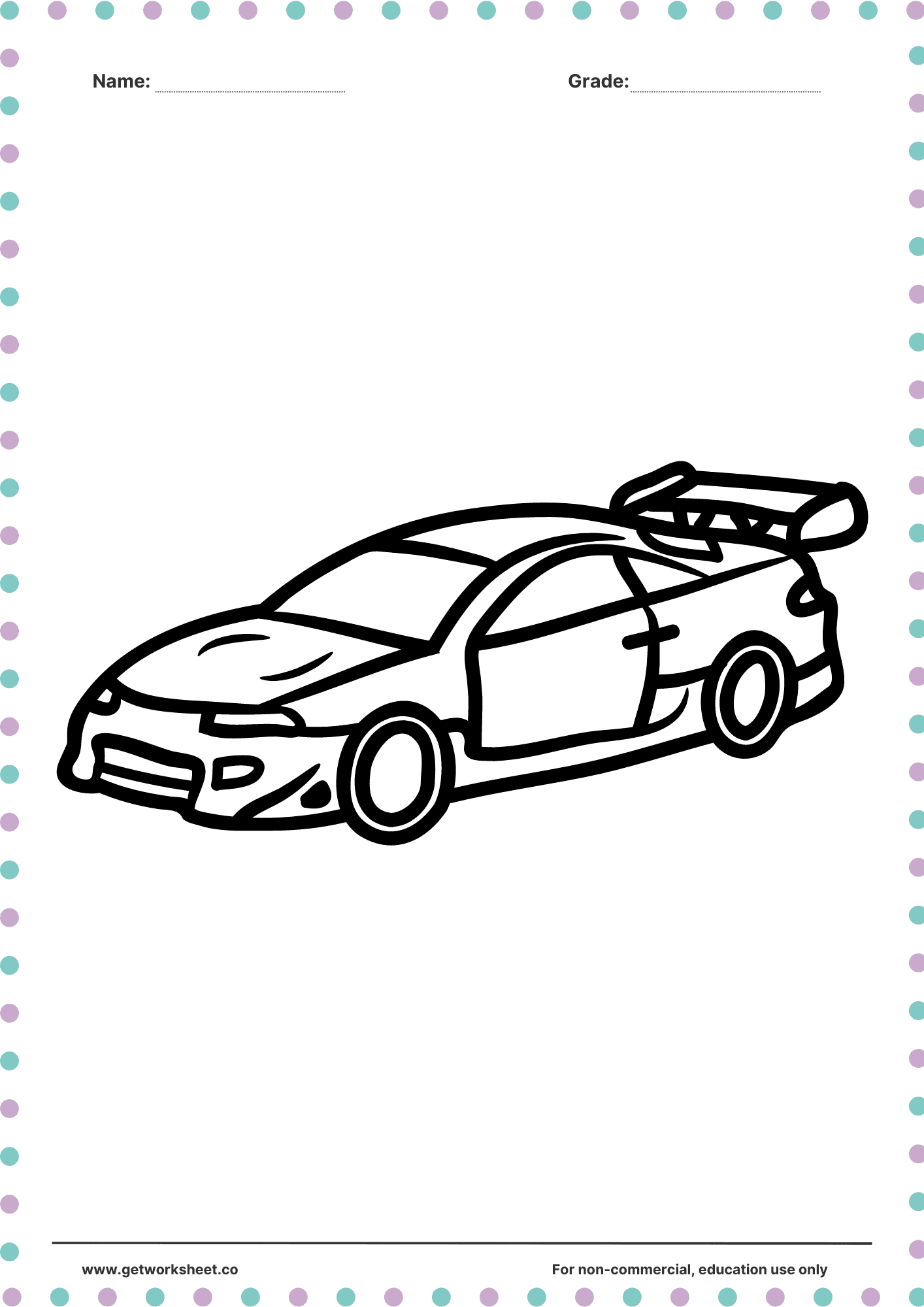 Vehicle coloring page 4