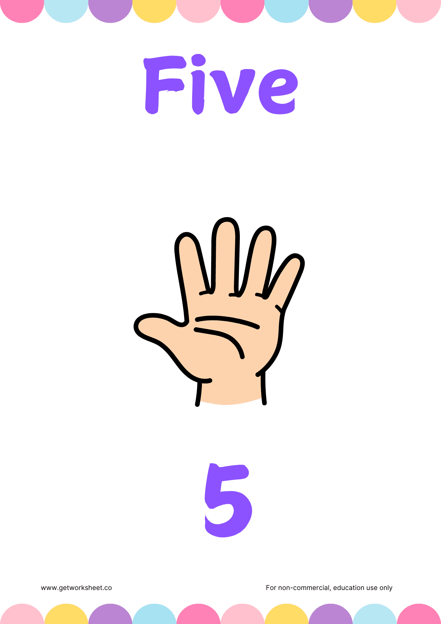 Number flashcards 5