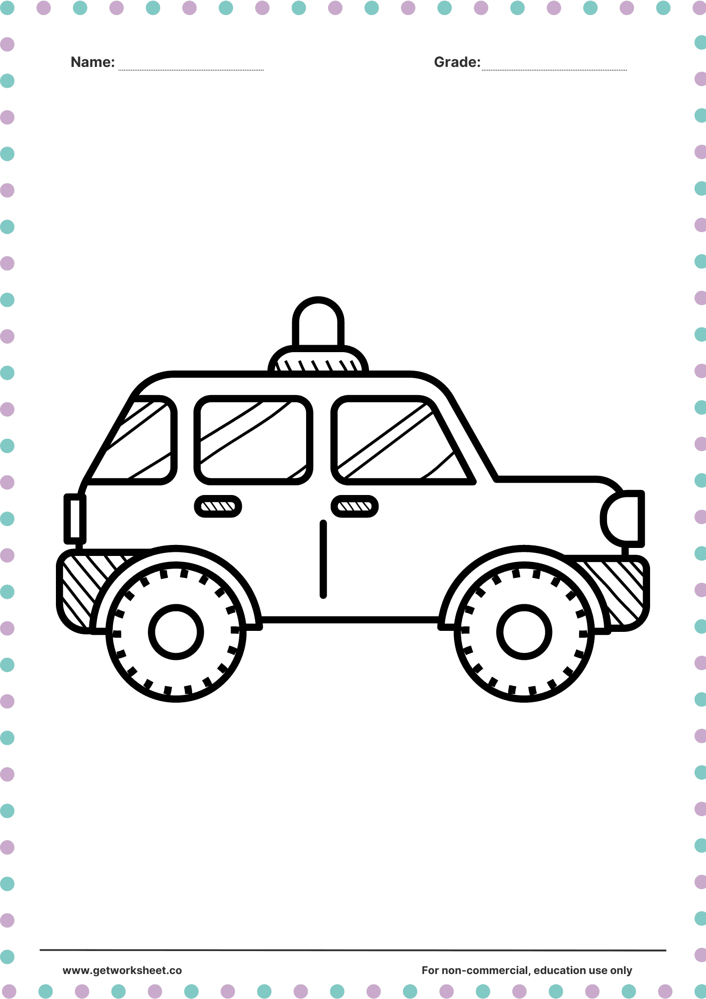 Vehicle coloring page 9
