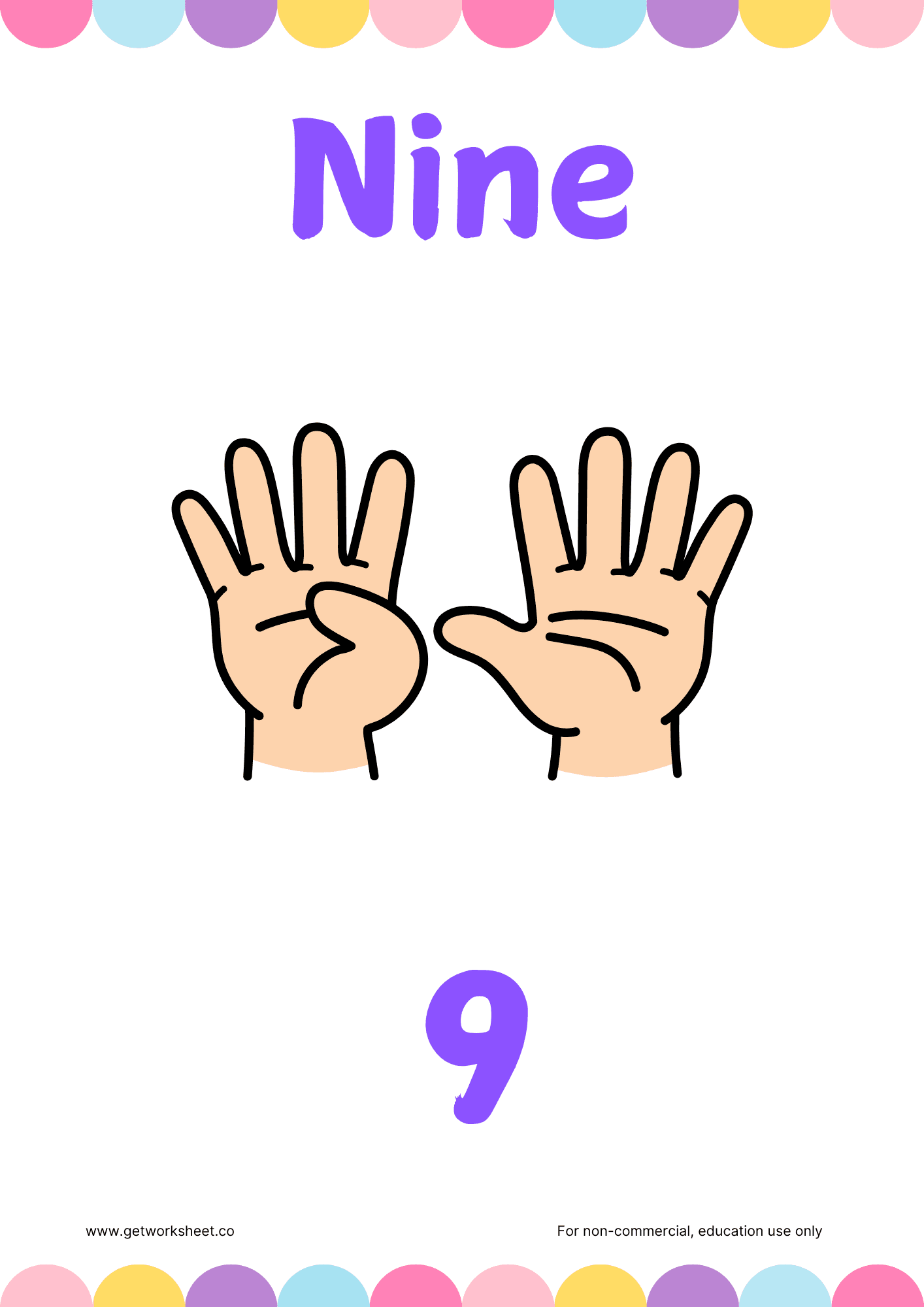 Number flashcards 9