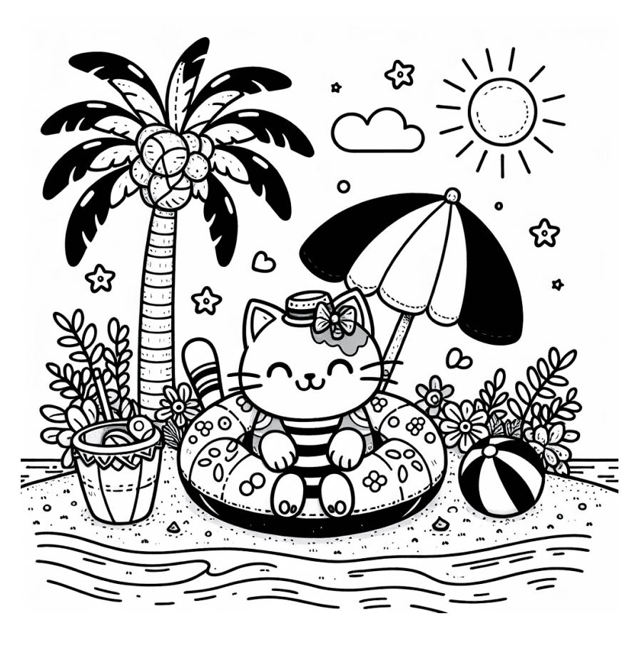 Hello kitty coloring pages 1