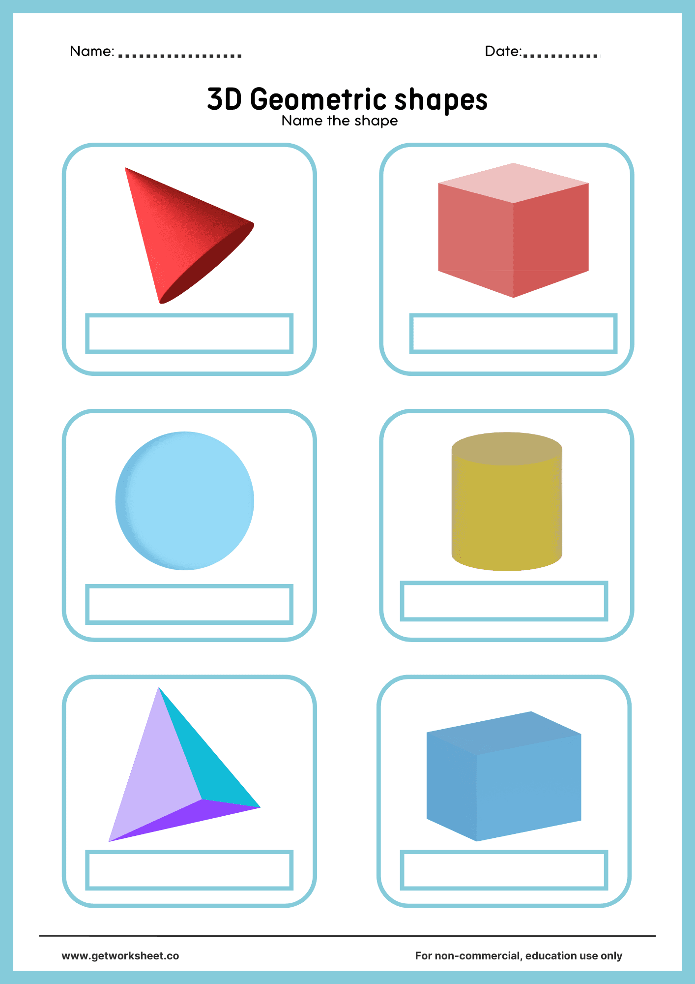 3d geometric shapes printable 4