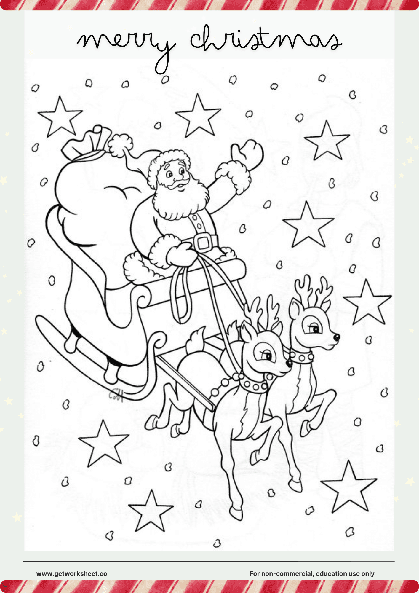 Merry christmas coloring pages printable 5