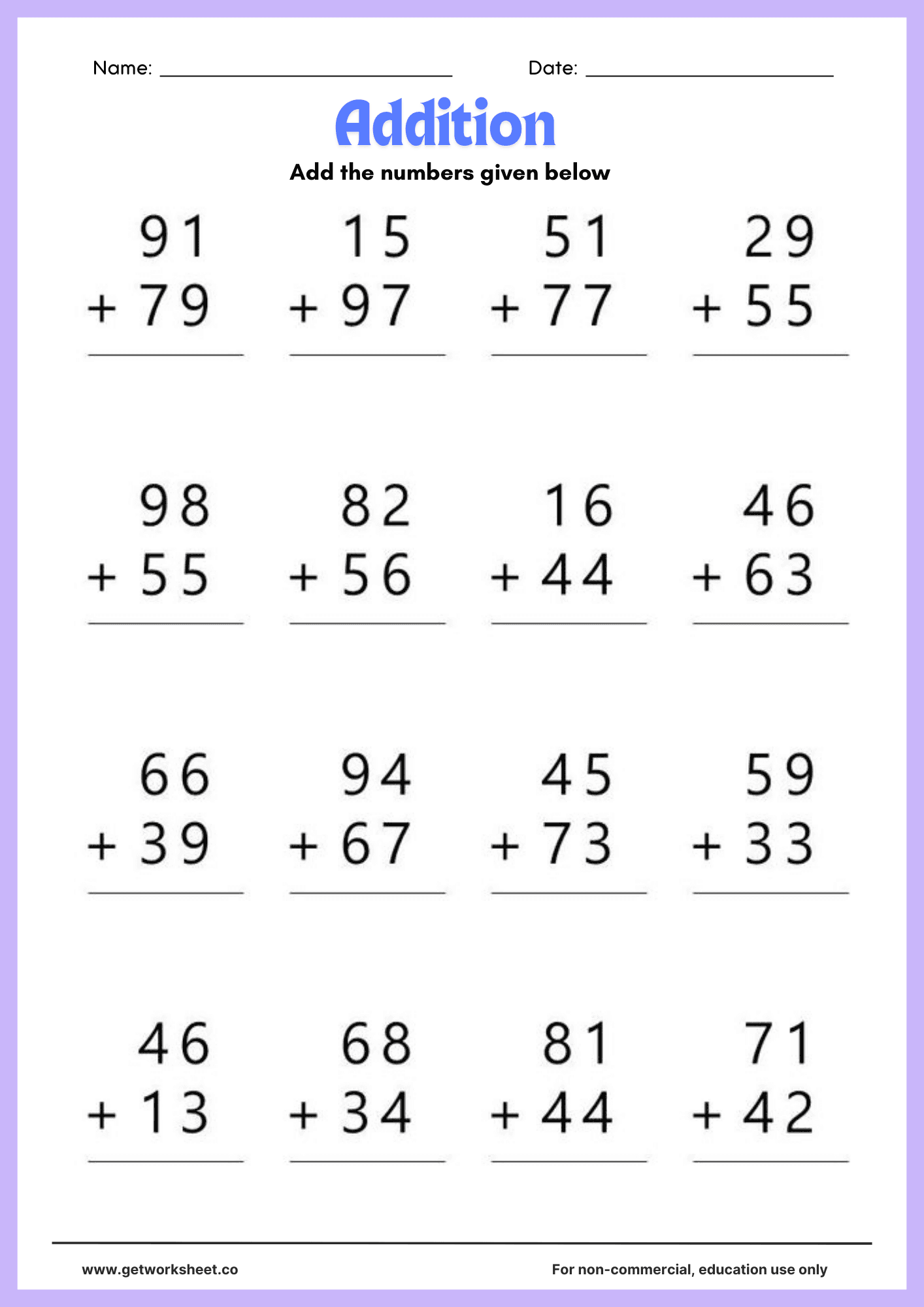 Doubles addition worksheet 2