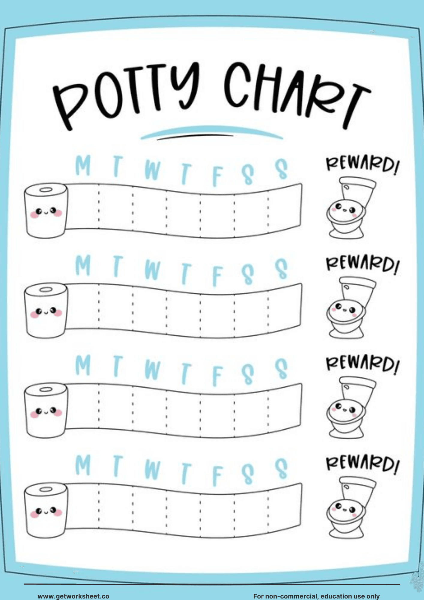 Potty training chart printable 5