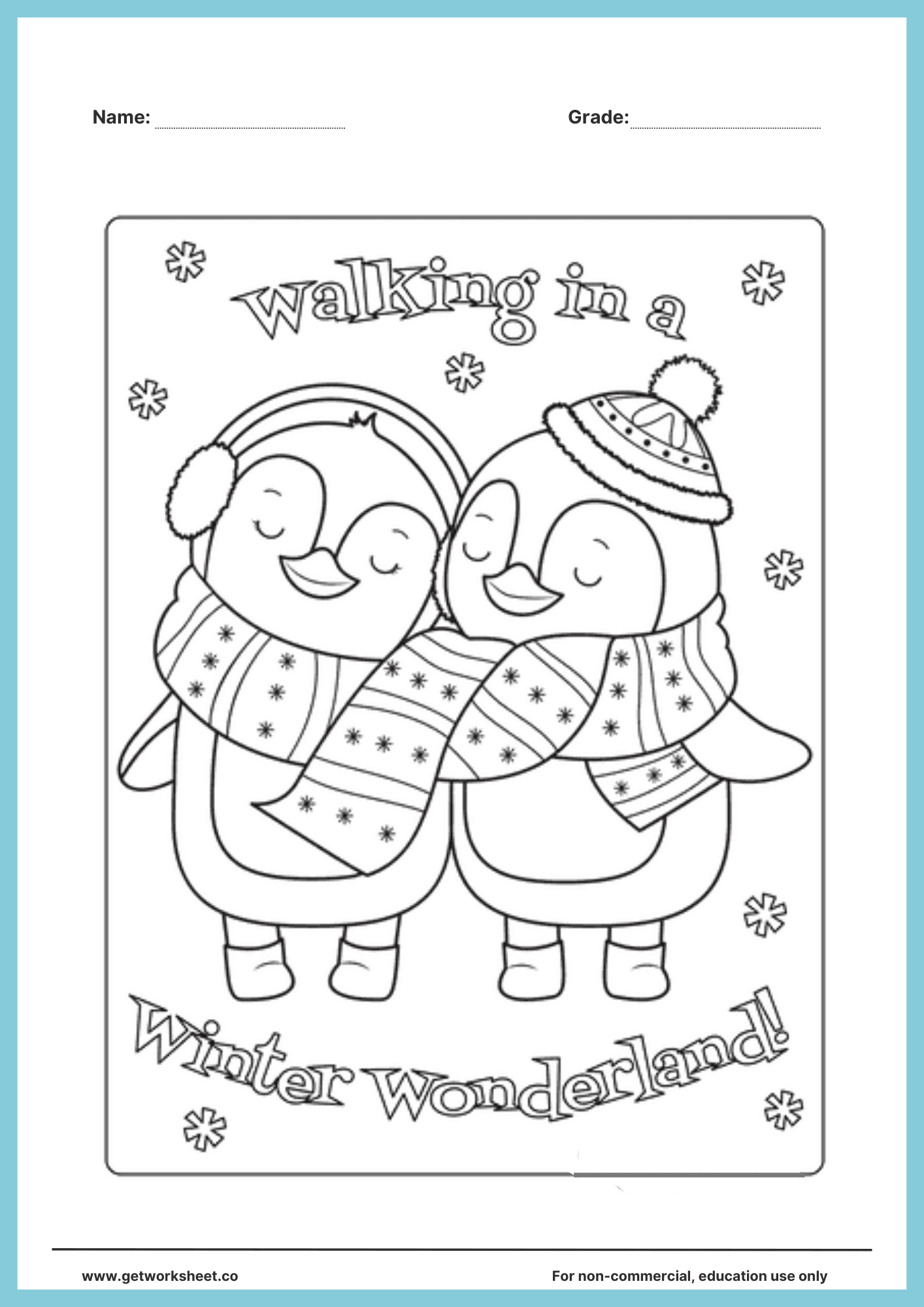 Winter coloring page printable 1