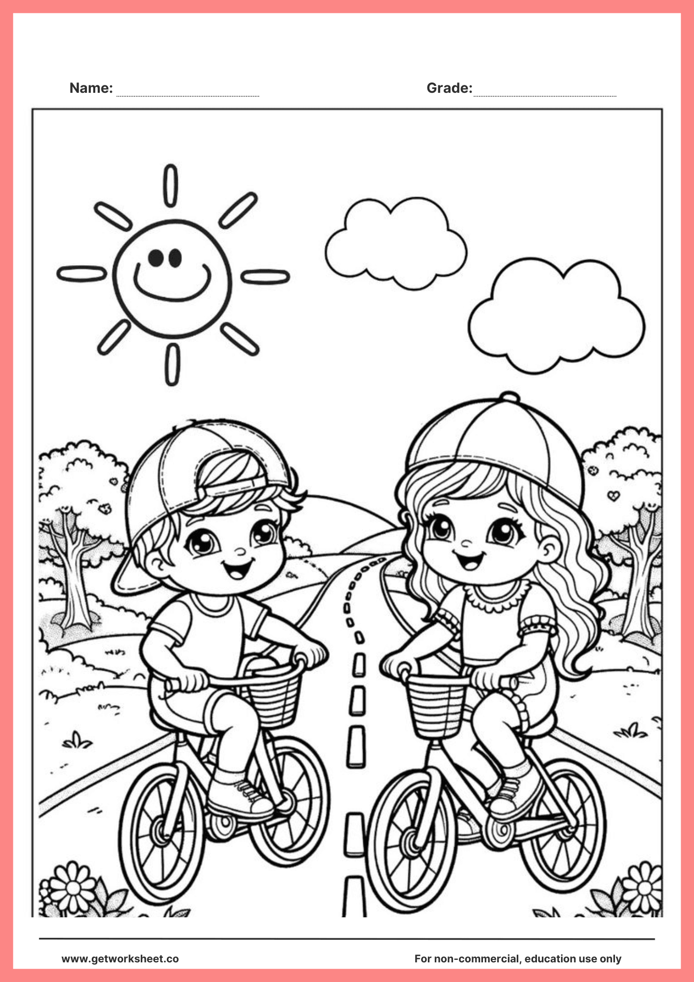 Summer coloring page printable 2