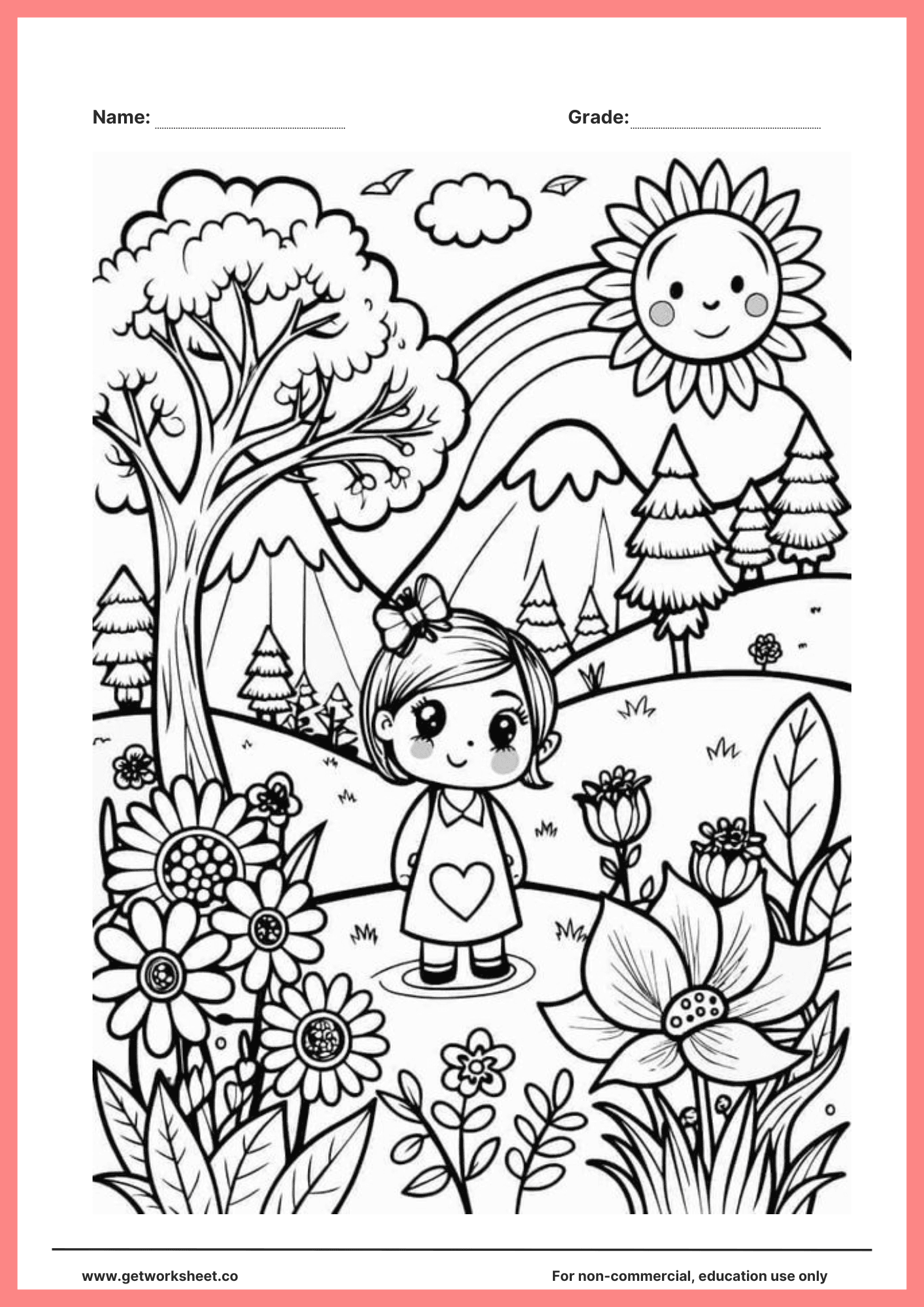 Summer coloring page printable 3