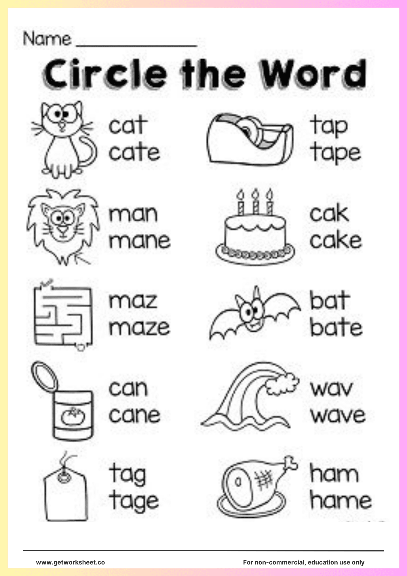 Spelling worksheets printable 3