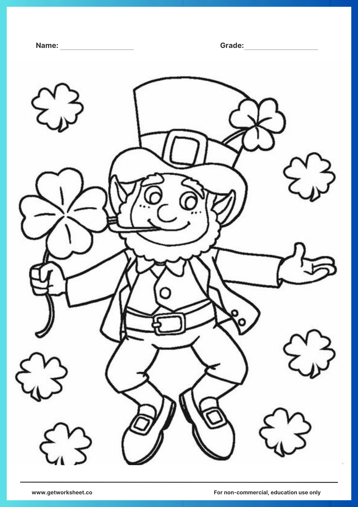 Leprechaun coloring page 1