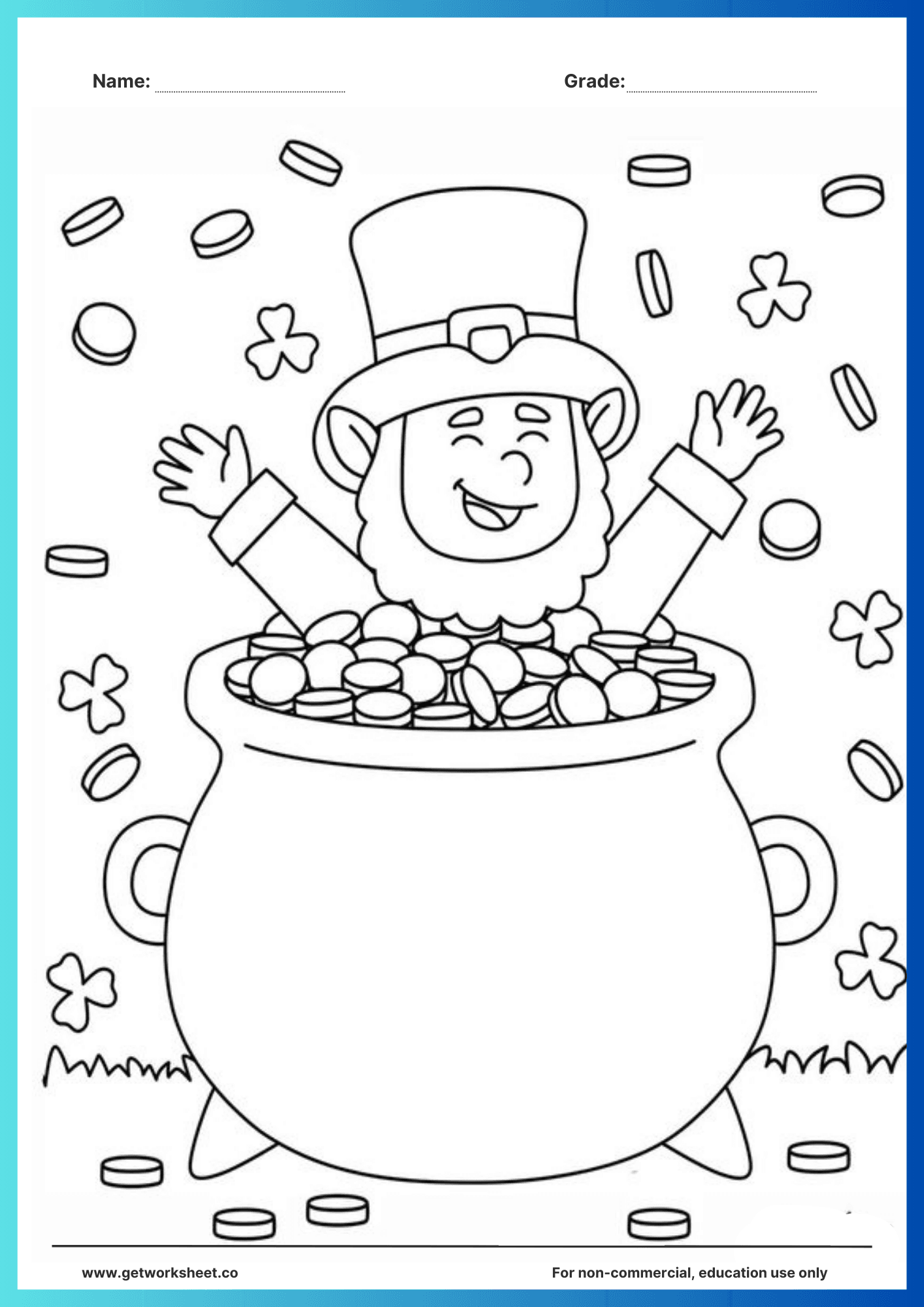 Leprechaun coloring page 4