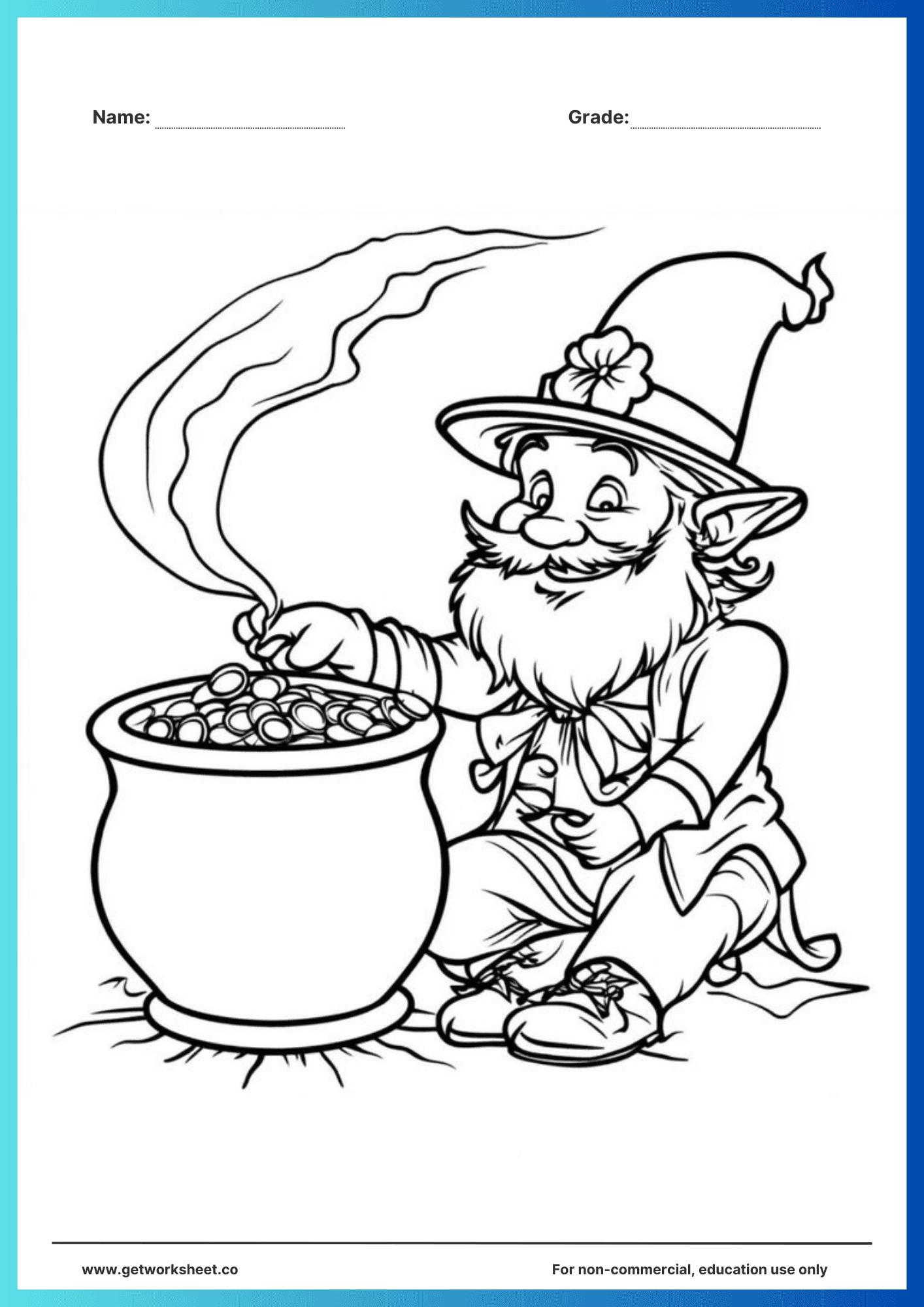 Leprechaun coloring page 5