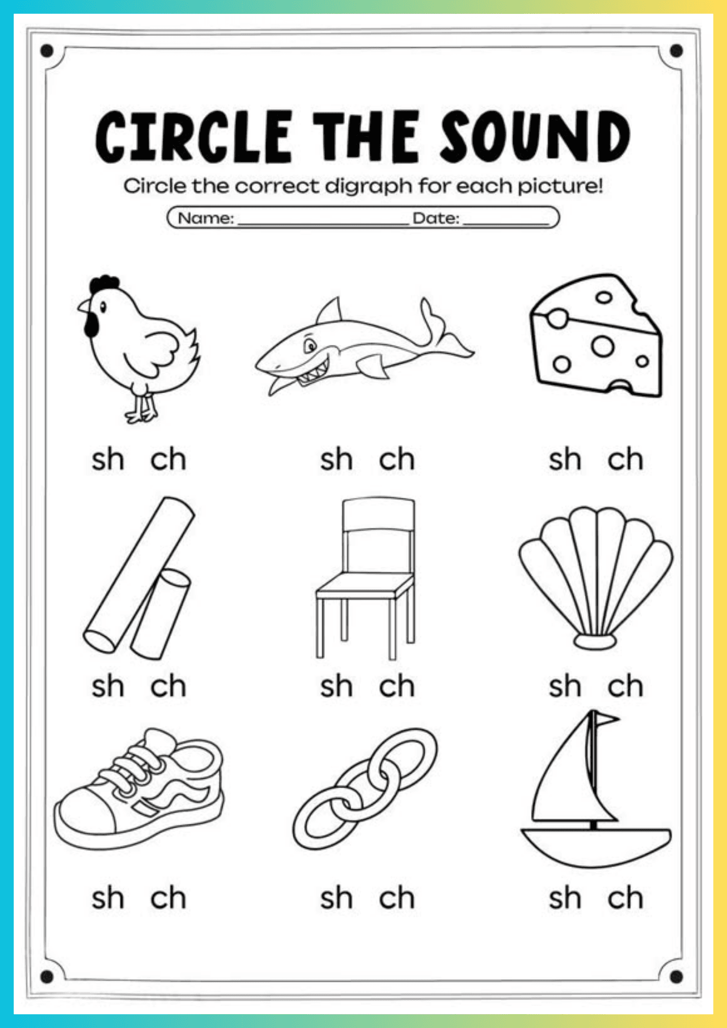Phonics worksheets 1