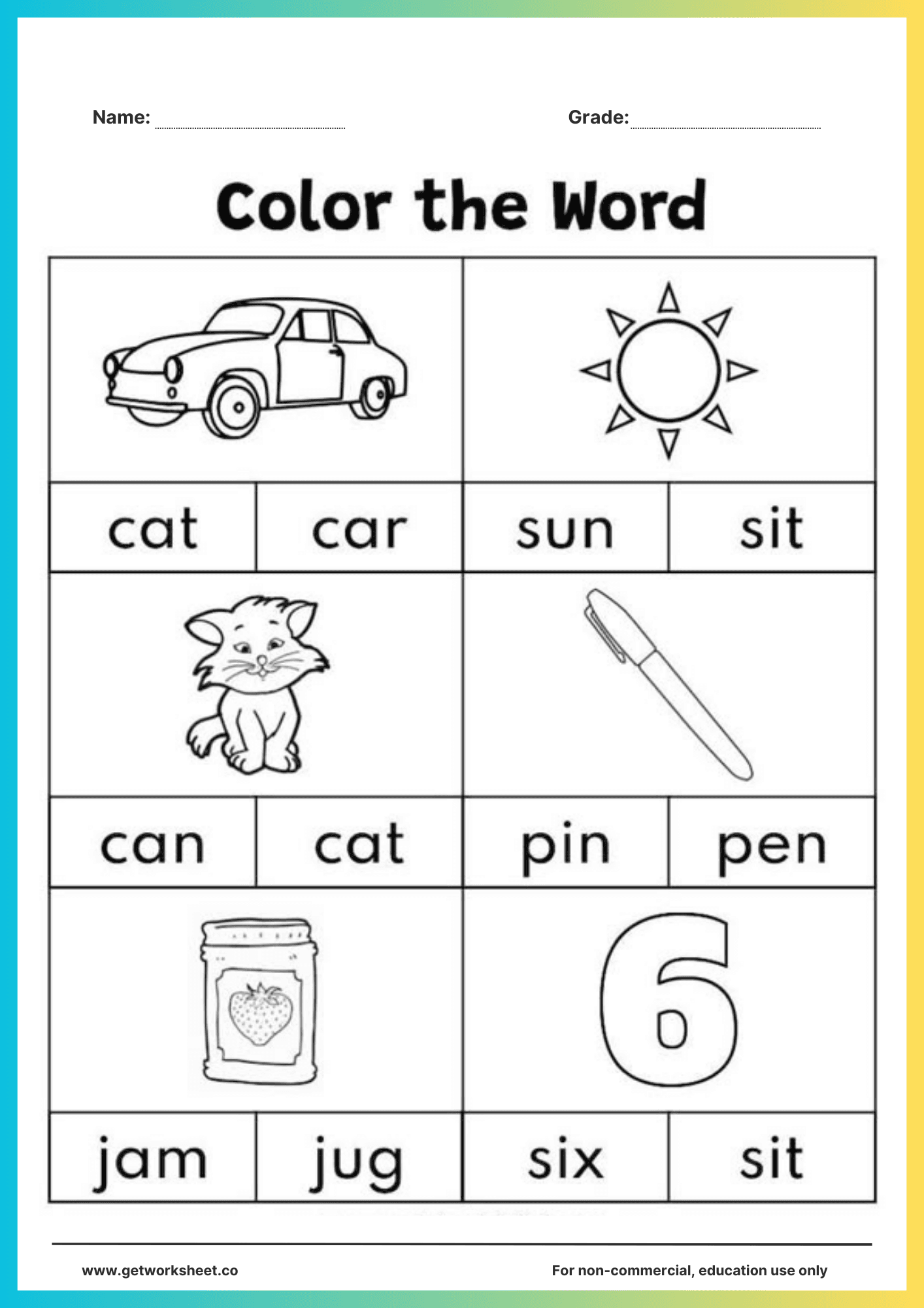 Phonics worksheets 2