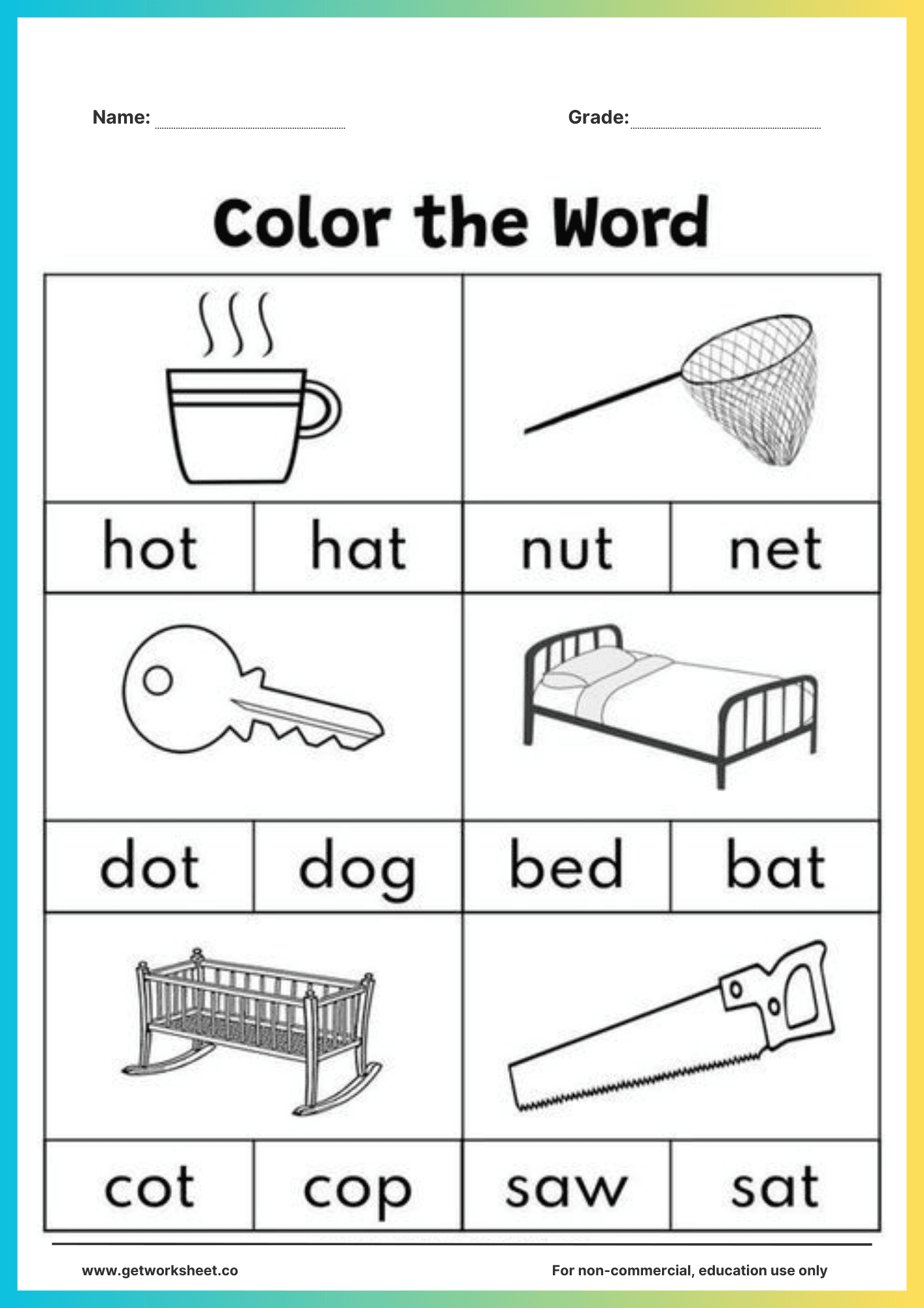 Phonics worksheets 3