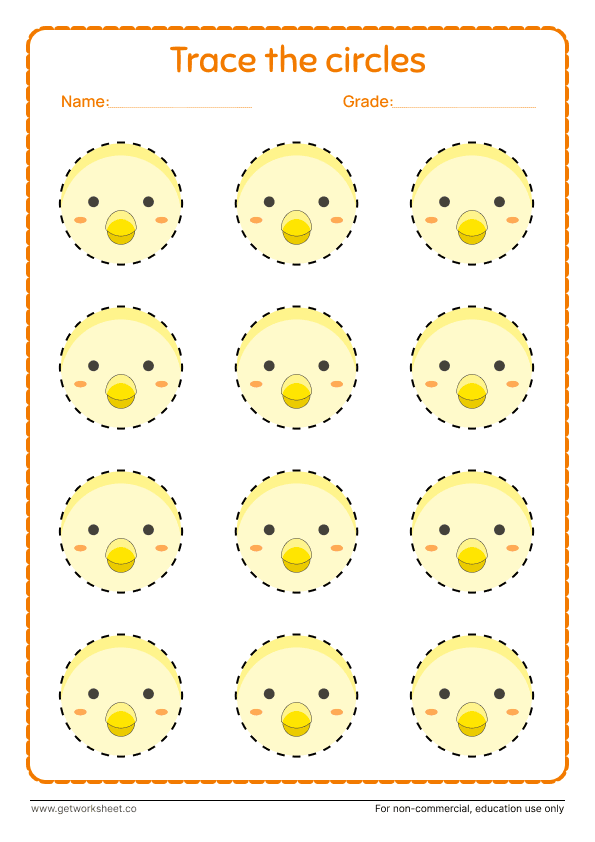 3 free circle tracing worksheets