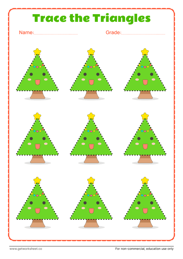 Triangle tracing worksheet 3