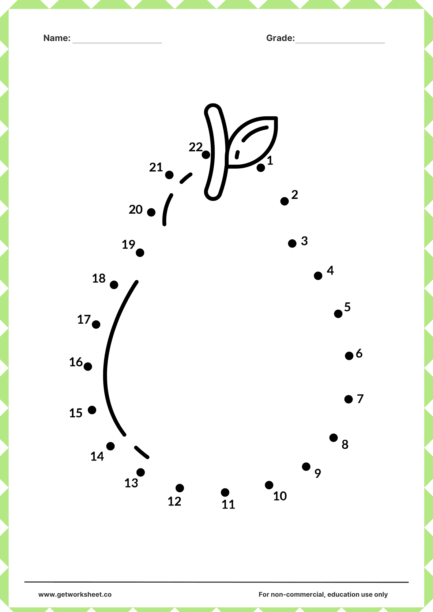 Connect the dots printable 20