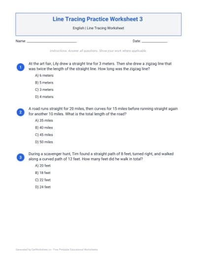 Line Tracing Practice Worksheet 3